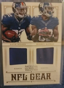 DAVID WILSON / Reuben Randle 2012 Panini National Treasures NFL Gear Combo /75 - Picture 1 of 1