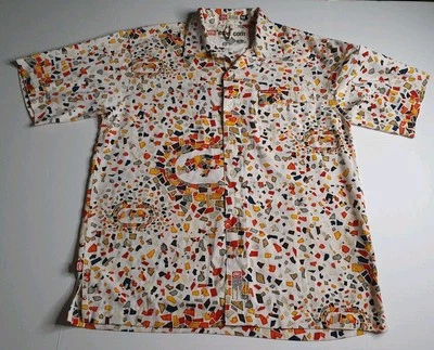 Vtg Ecko Unltd Complex Shirt Mens Med M TERRACOTA RHINOS Graphic Button Down NWT - Image 1 of 4