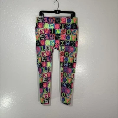Lucky In Love Leggings Womens XL Bethanie Mattek-Sands Graphic Yoga Pants Athlet - Image 1 of 4