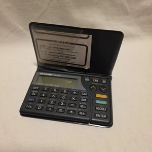 Vintage Sharp EL-6073 Memo Master 100 Electronic Organizer 1990s LCD Calculator - Bild 1 von 5
