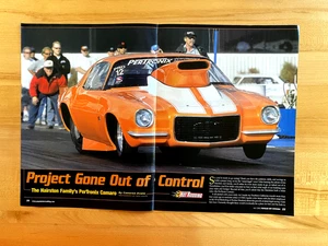 Chevrolet Camaro NHRA 1972 artículo impreso Jim Hairston pliegue central - Imagen 1 de 3