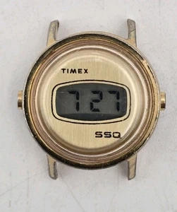 Vintage Timex SSQ Digital Women’s Gold Tone Water Resistant Watch No Band - Picture 1 of 5