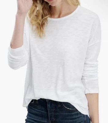 Top Adrienne Vittadini 100 % lino manga 3/4 espalda ajustable Lagenlook blanco 1X Foto 1 de 4