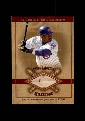 2001 UD Milestone Ed: #M-SS Sammy Sosa Bat Relic casi nuevo-como nuevo o mejor Foto 1 de 2