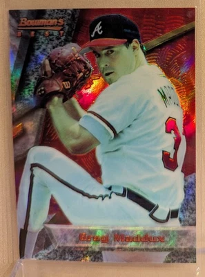 1994 1-й ПЕРВЫЙ Bowman's Best КРАСНЫЙ ПЕРЕЛИВАЮЩИЙСЯ NO36 Грег Мэддокс HOF РЕДКИЙ ПАРАЛЛЕЛЬНЫЙ - Изображение 1 из 2