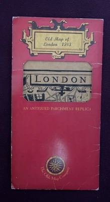 Old Map London 1593 John Speede Parchment Replica Olde Map Company - Image 1 of 4