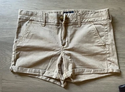 Pantalones cortos para mujer American Eagle Outfitters color tostado midi elástico talla 8 Foto 1 de 4