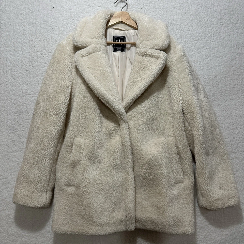 Chaqueta GAP Teddy Sherpa Peacoat Mujer’s Marfil Blanco Talla XL Foto 1 de 4