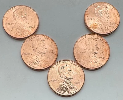 2023x5 Lincoln Shield Cent - VDB - V - Extra V - 1C - Unc - Penny - Xtra V - Red - Image 1 of 4