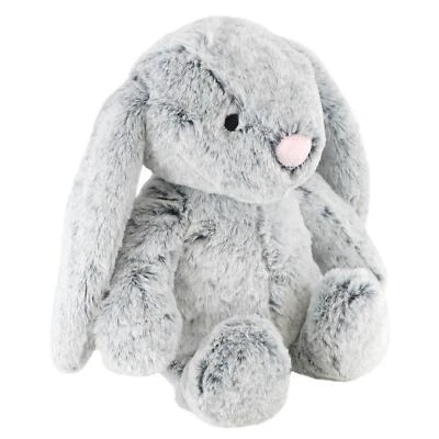 THE MAGIC TOY SHOP 10” Grey Bunny Plush Stuffed Soft Cuddly Teddy Rabbit Pet Farm Animal Soft Toy
