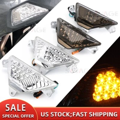 Lámpara de luz de señal de giro delantera LED para KAWASAKI NINJA 250 300 400 650 1000/SX ZX6R Foto 1 de 4