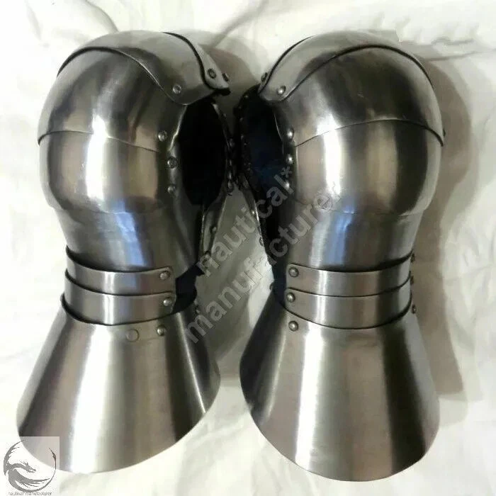Guanteletes góticos medievales cruzados caballero armadura guantes forjados a mano Foto 1 de 4