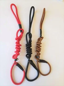 Nylon pet dog training slip lead available in 3 Sizes S/M/L JN1030 - Picture 1 of 7