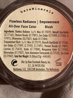 BARE MINERALS ESCENTUALS FLAWLESS RADIANCE & EMPOWERMENT BLUSH DUO 2g/.06oz HUGE - Image 1 of 4