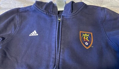 Chaqueta Adidas Niños Talla Mediana 10/12 Niño Niña RSL Real Salt Lake Cremallera Completa Azul Foto 1 de 4