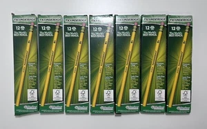 Dixon Ticonderoga Pencils Wood-Cased Graphite #2 HB with Eraser 12-Count x7 - Picture 1 of 4