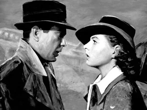 Casablanca- TT Art -Iconic Movie Scenes with 6"x8" mounted prints- A4 framed - Picture 1 of 5