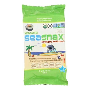 Seasnax Premium Roasted Seaweed Snacks - Wasabi - Case of 24 - 0.18 oz. - Picture 1 of 2
