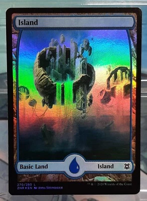 Magic - Island / Insel (V.2) - Land/Foil/Fullart - Zendikars Erneuerung - EN/NM - Bild 1 von 3