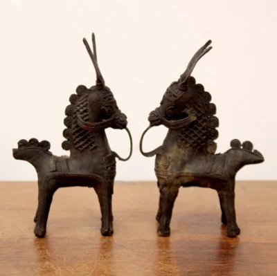 古董家庭国际装饰马雕像老式独木雕塑罕见收藏品 — 第 1/4 张图片