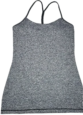 LULULEMON Power & Tank Top 黑色 8 码赛车压缩女式 — 第 1/4 张图片