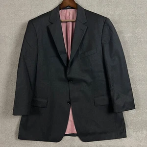 Hugo Boss Mens Blazer 46R Charcoal Gray Wool Super 100 Double Vented - Picture 1 of 17