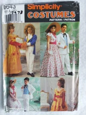 Simplicity 7978 Children's Beauty & Beast Characters Costume Patterns Sz 7-14 - Image 1 of 2