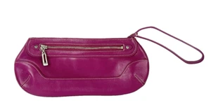 Cole Haan Alexa H04 Bolso Muñequera de Cuero Magenta Fucsia para Mujer Forrado con Cremallera - Imagen 1 de 22