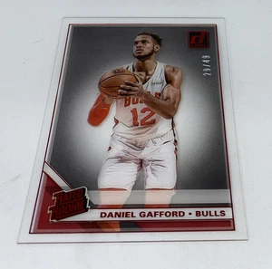2020 Clearly Donruss Daniel Gafford Rookie Red Parallel #29/49 Chicago Bulls RC - Picture 1 of 4