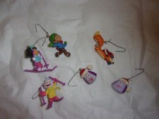 dora explorer lot of 6 christmas ornament 2006 viacom diego 1.75" set backpack