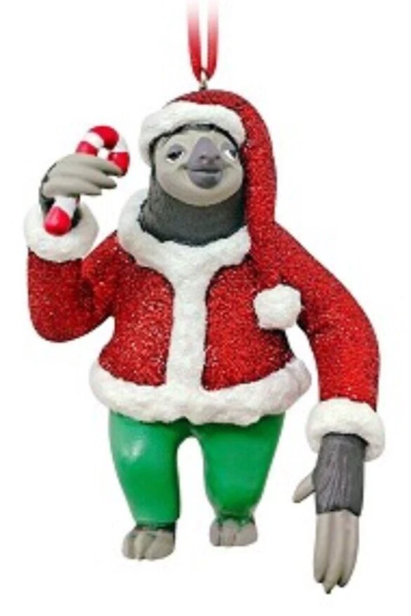 Ornamento de los Parques Disney 2020 Brillo Flash Perezoso Zootopia Santa Traje Sombrero y Chaqueta Foto 1 de 1
