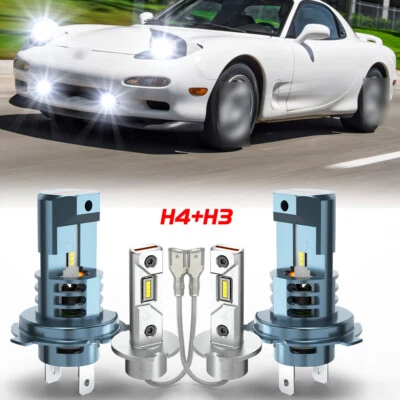 Faro alto/bajo + faros antiniebla blanco para Mazda RX7 1993 1994 1995 6000K Foto 1 de 4