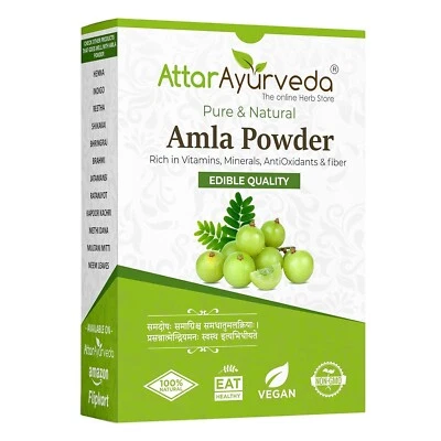 Polvo Attar Ayurveda puro Amla para el crecimiento del cabello (250 g) ideal para cabello y piel Foto 1 de 4