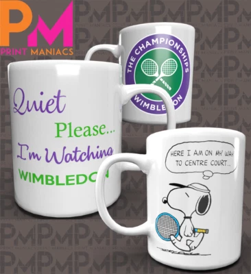 PRINT MANIACS THE CHAMPIONSHIPS WIMBLEDON TENNIS 2018 - TEA/COFFEE 11oz MUG cup Variety design