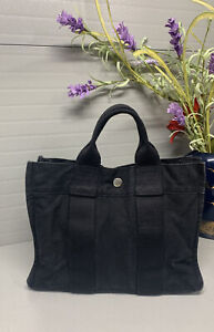 Authentic Designer Hermes Small  Black Tote Bag
