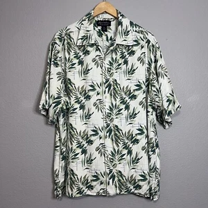 Byron Nelson Eleven Straight Button Front 100% Silk Hawaiian Men's Shirt XL - Picture 1 of 5
