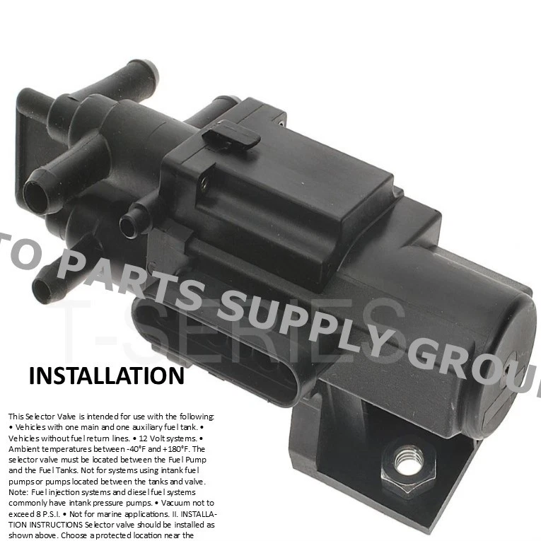 Válvula seletora tanque duplo gasolina combustível 6 portas Chevy Dodge Ford GMC picape U7001 - Imagem 1 de 1