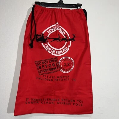 NUEVO SIN ETIQUETAS Saco de Papá Noel en blanco 🎅🏼xl Bolsa de regalo de lona Regalos de Navidad BOLSO ROJO GRANDE Foto 1 de 4