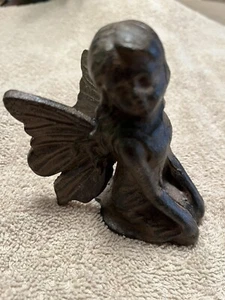 Cast Iron Kneeling Fairy Figurine 4 Inches Tall - Picture 1 of 6