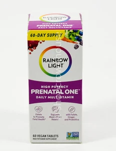 Rainbow Light high potency PRENATAL ONE Daily Multivitamin 60 tablets 02/2026 - Picture 1 of 3