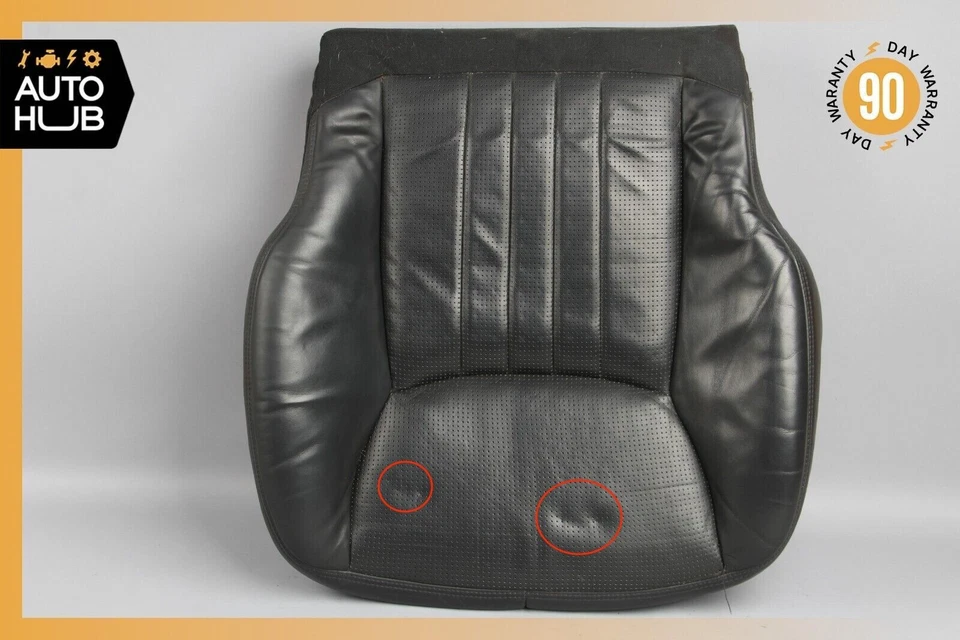 03-06 Cojín asiento inferior delantero izquierdo negro Mercedes W220 S55 S65 AMG fabricante de equipos originales Foto 1 de 4