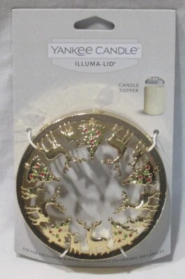 Yankee свеча Illuma крышка свечи банка Topper J/T зимние оленьи рога огни дерево - Изображение 1 из 3