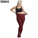 BONAS Samt Leggings Herbst Winter Elastizität Atmungsaktiv Schwarz Plus Size BONAS Samt Leggings Herbst Winter Elastizität Atmungsaktiv Schwarz Plus Size