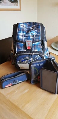 Schulranzen Set 4tlg, Step by Step Motiv:Polizei blau - Bild 1 von 4