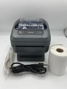Zebra ZP450 Thermal Label Printer w free Labels + Cables No Peel Rollers REFURB - Picture 1 of 4