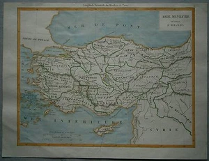 Mapa Duvotenay 1863 ASIA MENOR EN TIEMPOS DE HERÁCLITO (ANTIGUA GRECIA) - Imagen 1 de 1