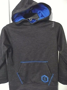 LN Boy's Reebok Play Warm Gray & Blue Hoodie Size XS - Picture 1 of 1