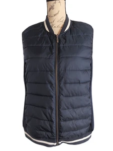 BARBOUR Women's Navy Blue Fibre Down Full Zip Puffer Vest Size 10 - Picture 1 of 10