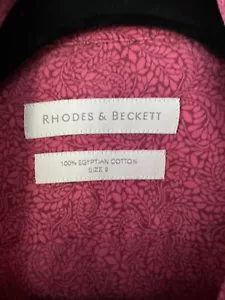 Rhodes &Beckett Size 8 Ladies Cotton Fitted Shirt with cufflink sleeves - Picture 1 of 8