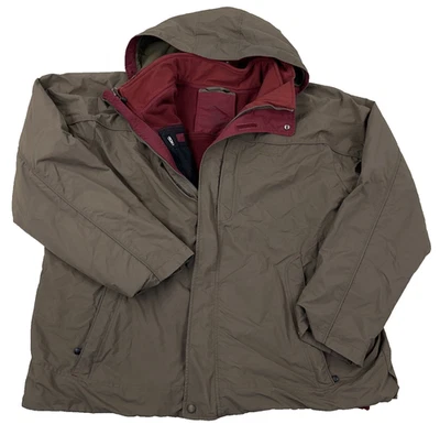 Chaqueta LL Bean Hombre XXL Verde Forrada de Vellón Forrada Extraíble Parka Con Capucha Clima Foto 1 de 4
